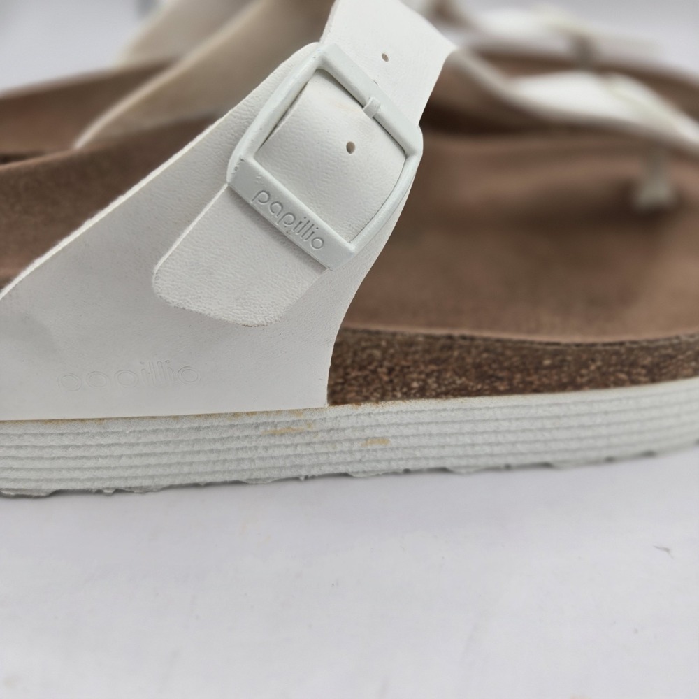 Birkenstock White Thong Platform Sandals - Picture 10 of 11